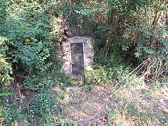 Aquest és un dels accessos a la mina s'aigua